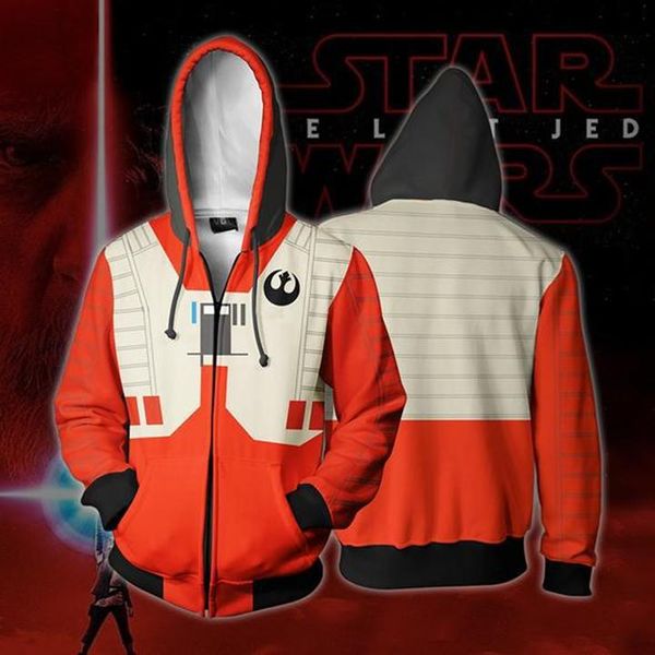 

cosplay costumes hoodies 3d printing zip up hoodie sweatshirts men's women's sports jackets, Black