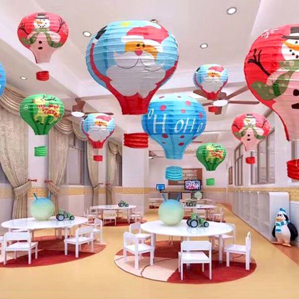 

5pcs/lot 30cm/40cm christmas decorations paper lanterns air balloon children 's accessories ball birthday party decor