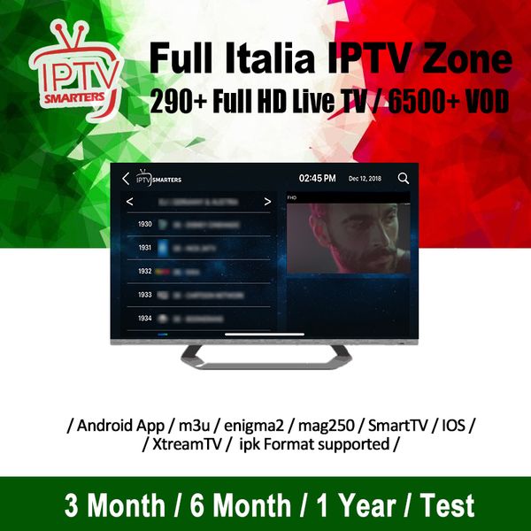 

Италия Подписка Iptv с 290+ FHD Live 6000+ Vod для Smart TV M3U Mag Box Android устройство Бесплатный тестовый абонемент Iptv с каналами для взрослых