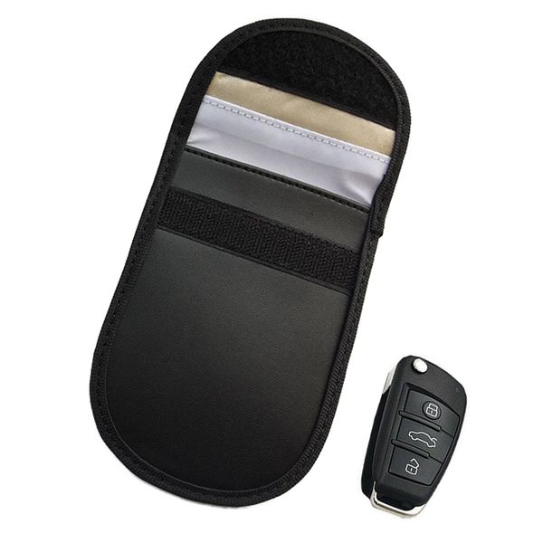 

black - car key fob & mobile phone pouch wallet