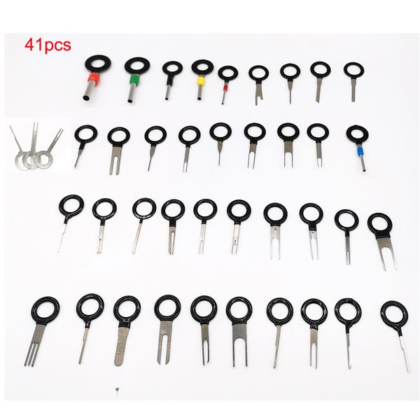 

41pcs wiring crimp connector pin extractor puller car terminal removal kit terminal repair professional tools