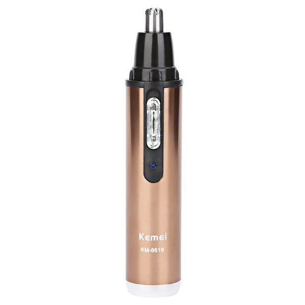 

kemei mini rechargeable electric nose trimmer remover personal se raser les poils du nez cleaner km-6619 hairclippersshop irbwz