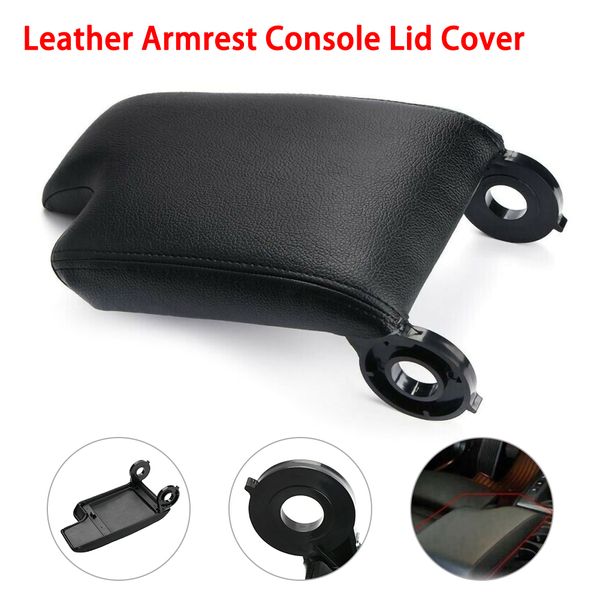 

car accessories black leather armrest center console lid cover for e46 3 series 1999~2004 armrest cover