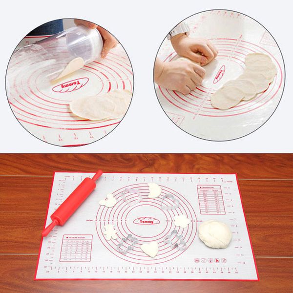 

10pc non-stick silicone mat rolling dough liner pad pastry cake bakeware paste flour table sheet kitchen tools