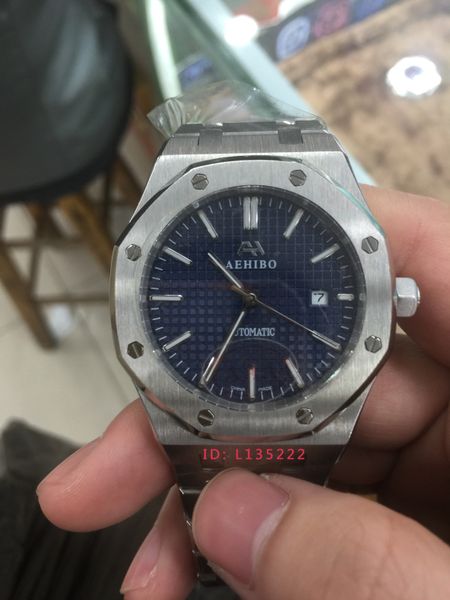 

2019 41mm watch men automatic mechanical movement watch blue dial 4813 movement 316l tainle teel 15400 men automatic watche