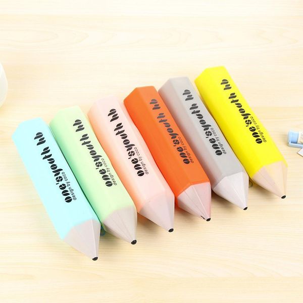 

silicone big kawaii pencil case cartoon pencil box zipper stationery bag for student large gift school supplies bag s7s6