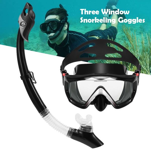 

panoramic swimming mask professional snorkeling diving goggle scuba dive mask anti-fog face underwater equipment