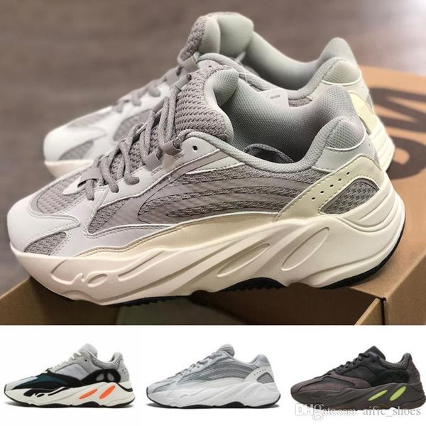 

700 kanye west wave runner mauve seankers mens women ee9614 with box designer shoes new 700 sports trainers size 36-48, Black