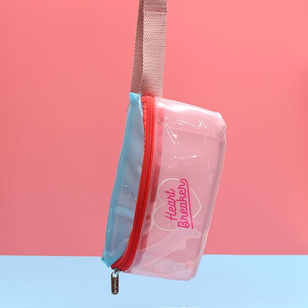 

laser pvc fashion waist bag women multi-functional waterproof wallet transparent jelly bag zipper shoulder pouch waist