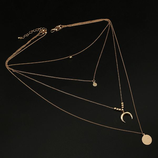 

2020 new golden silver color necklace pendants torques for women long moon torques laces velvet fashion jewelry