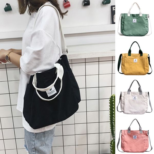 

soft canvas bag large capacity women shopping bag ladies daily use handbag casual beach tote contrast color letter hasp