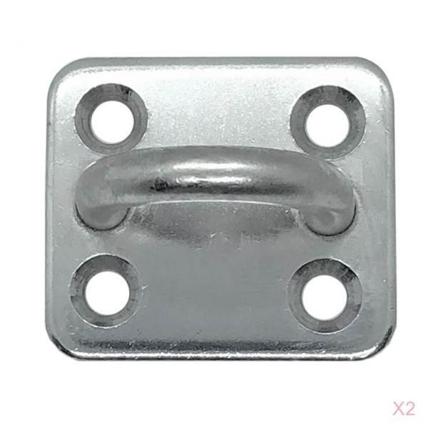 

2pcs 304 stainless steel square pad eye plate shadow sail sailboat hardware