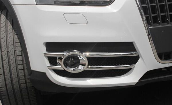 

abs chrome 2pcs car front fog lamp cover,fog light trim for audi q3 2013-2015