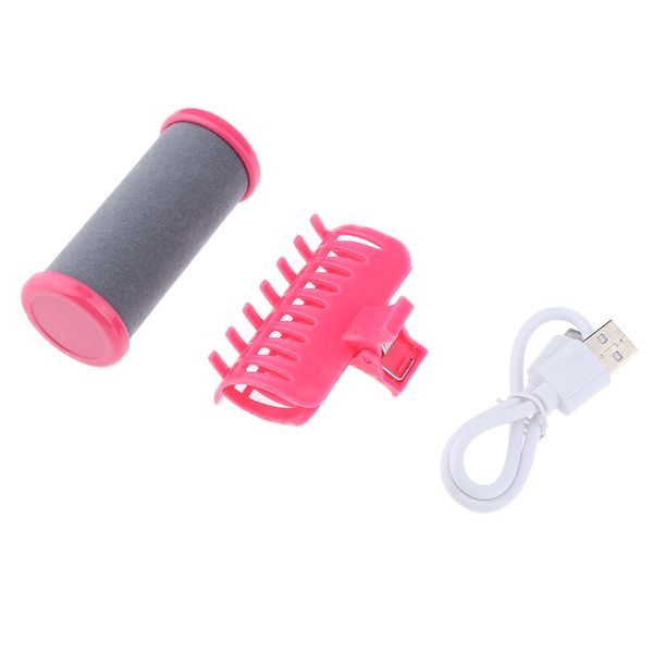 

usb electric plastic hair bangs rollers home diy hair styling tools pro salon portable curlers clips for women ladies