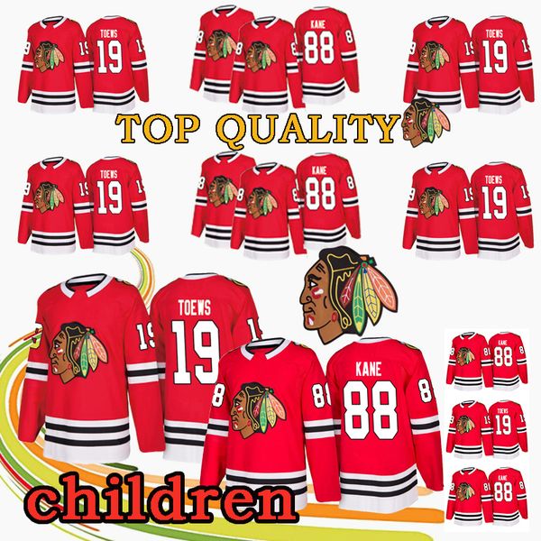 

YOUTH Chicago Blackhawks Hockey Jersey 19 Jonathan Toews 88 Patrick Kane Hockey Jerseys Top quality 2018
