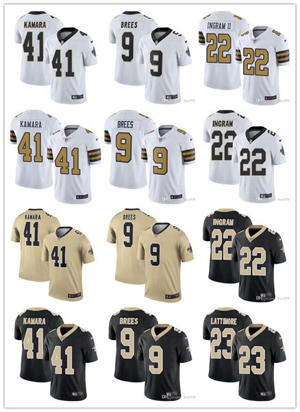 

Men 039 women 039 youth new orlean 9 drew bree 41 alvin kamara 22 mark ingram 23 mar hon lattimore black white cu tom aint footbal