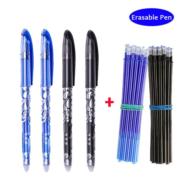 

36pcs/set 0.5mm blue black ink gel pen erasable refill rod erasable pen washable handle school writing stationery