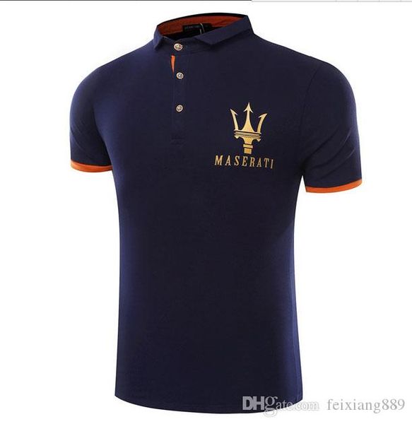 

maserati crown polo shirts golf slim comfortable designer formal polo shirts with cotton blend for men ,size m-4xl, White;black
