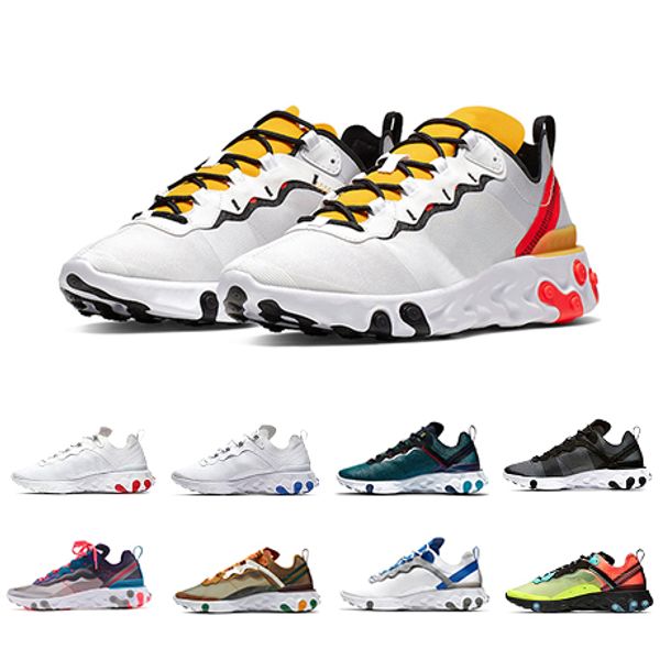 

2020 tour yellow react element 87 55 mens running shoes men women orange peel sail triple black taped seams trainers outdoor sports sneakers