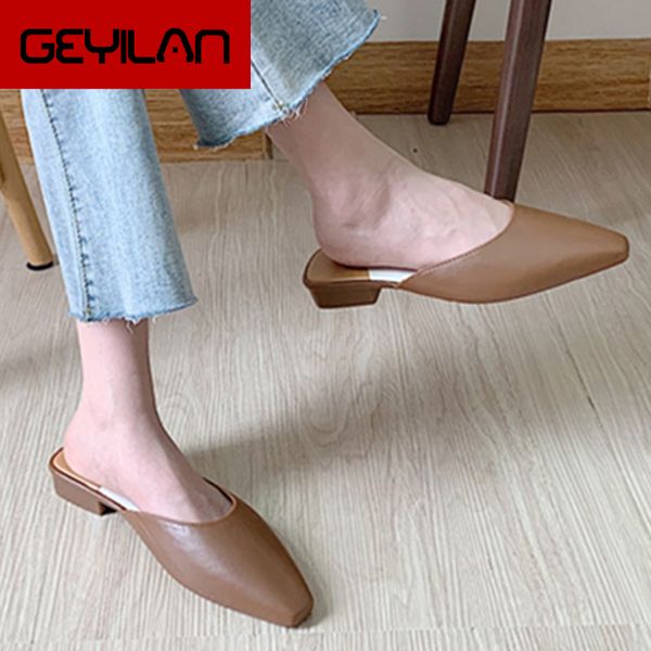 

women mules woman slippers ladies casual low heels slides women's fashion beach shoes female comfortable outdoor footwear, Black