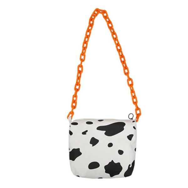 

women girls cartoon cow print shoulder crossbody bag lady tote satchel purse f42a