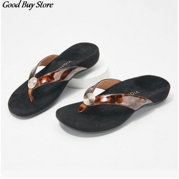

summer slippers women leopard beach slipper rome retro casual shoes low heel slides thong sandals roman flip flops elegant, Black