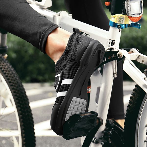 

men road bike bicycle shoes anti-slip breathable cycling shoes triathlon athletic sport zapatos bicicleta, Black