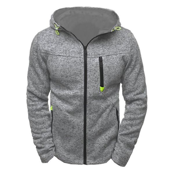 

spring men hooded jacket casual mens solid color fleece hooded cardigan autumn slim zipper sweatshirt brand men's outwear coat, Black;brown