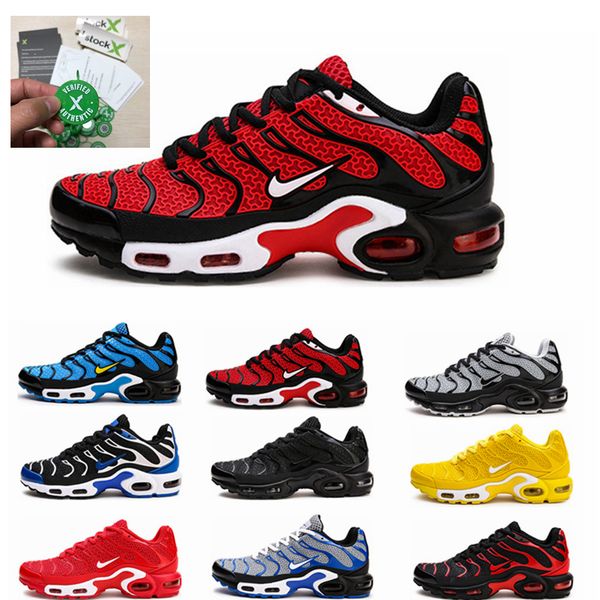 

2020 with stock x tags tn se mens running sports tns requin sneakers running shoes 40-47, Black