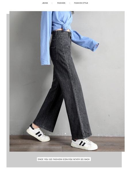 

black xuan jas to mop the floor straight leg trousers drape torre horn, Blue