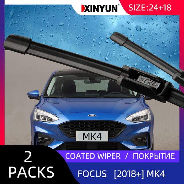 

coated wiper front wiper blades for focus 4 hatchback 2018 2019 2020 windshield windscreen front window 24"+18