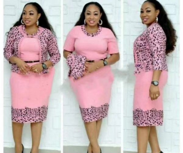 

2019 new arrival elegent fashion style african women plus size knee-length dress l-4xl, Red