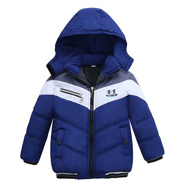 

christmas patchwork boys jacket&outwear warm hooded winter jackets for boy girls coat children parka clothing coat windproof, Blue;gray