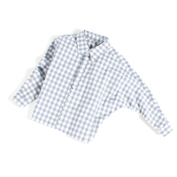 

peu dherbe boys kids shirt spring 100% cotton flannel yd check button down shirt big sleeve