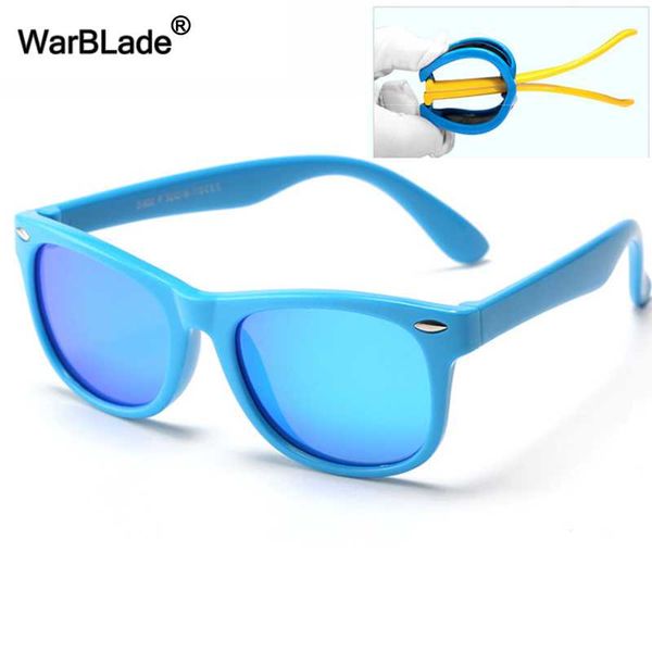 

warblade new colorful kids sun glasses tr90 girls boy polarized sunglasses silicone flexible baby children uv400 mirror eyewear, White;black