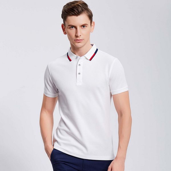 

Summer Crocodile Solid Mens Polos Fashion Lapel Neck Short Sleeve Mens Tees Casual Couple Tees