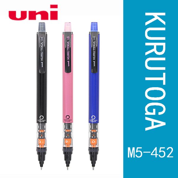 

1pcs uni m5-452 kuru toga mechanical pencils refill can be rotated activity pencils office & school supplies 0.5mm, Blue;orange