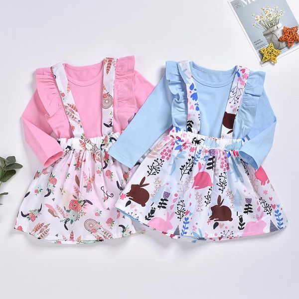 

2020 new foreign trade baby children's wear spring and autumn boutique kids clothing girls clothes fashion cotton full, White