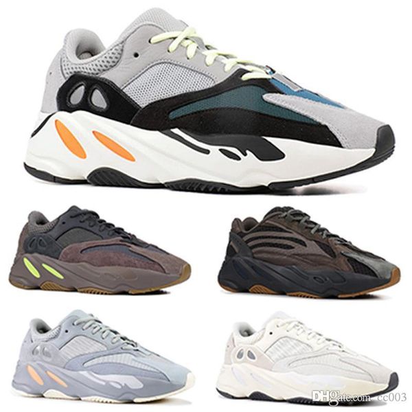 

with box v2 inertia wave runner mens women designer sneakers new static mauve kanye west sport shoes, Black