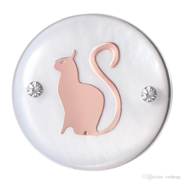 

vocheng 18 мм привязать имбирь перламутровых пуговицы мидии cat слон форма сердца розового цвет браслеты подвеска подвеска для snaps ювелирн