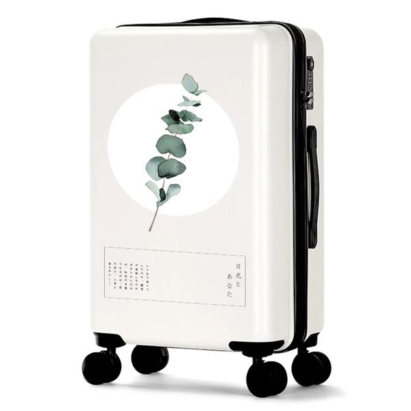 

мода цветочный узор багаж тележка сумка на колесах дорожный чемодан 20 24 дюймов бренд путешествия прокатки багажа тележка чемодан