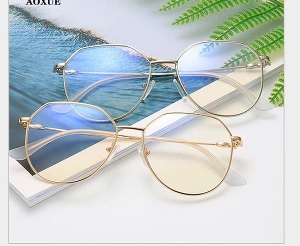 

flat mirror computer glasses frame myopia glasses metal frame glasses frame, White;black