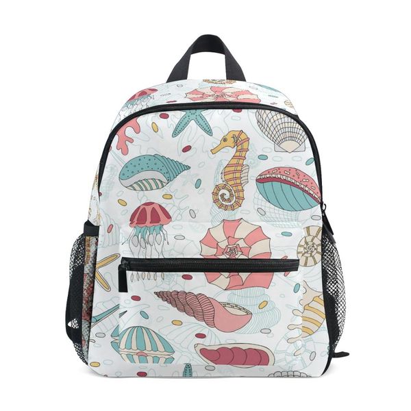 

2019 boy school bag backpack seahorse print for teenagers fashion backpack alaza female lapbag travel daypack girl backpacks