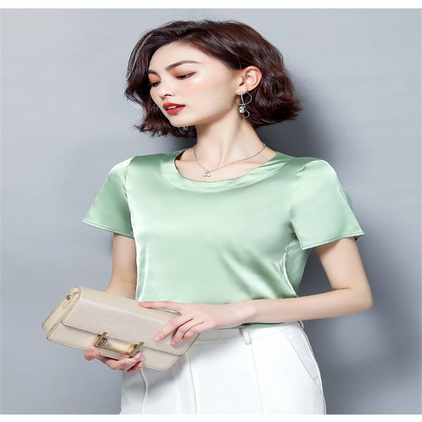 

women's silhouette cotton short sleeve t-shirt in white for spring/summer 2020 048