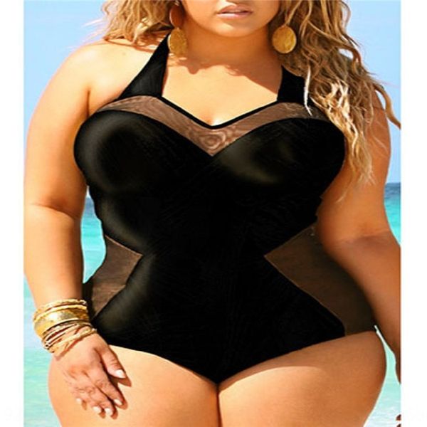 

woman large size black one-piece female fat woman fat large size black swimsuit one-piece swimsuit female, White;black
