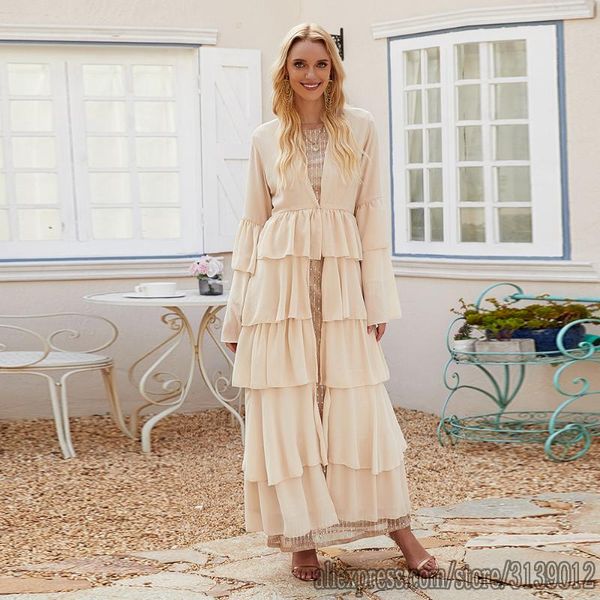 

chiffon ramadan eid abaya dubai kaftan kimono cardigan hijab muslim dress jilbab caftan abayas for women turkish islam clothing, Red