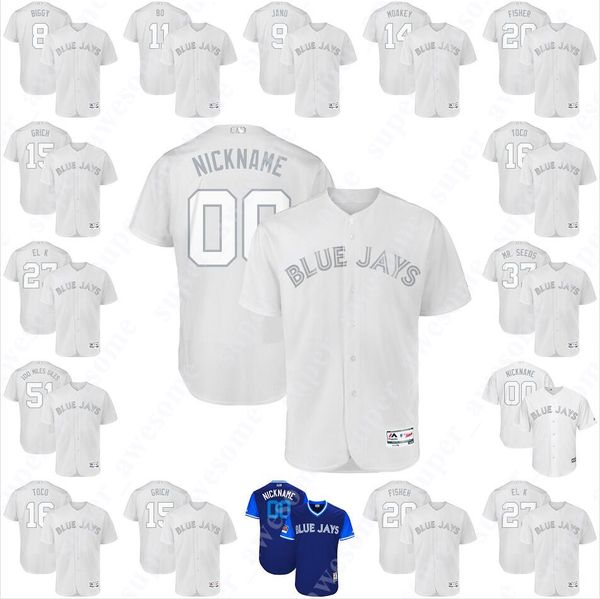 

Blue Jays 2019 Players Weekend Jersey Lourdes Gurriel Jr Ken Giles Derek Fisher Reese McGuire Brandon Drury Teoscar Hernandez Roy Halladay