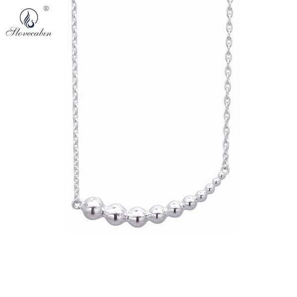 

slovecabin 2020 new 925 sterling silver small big beads pendant necklace european fashion party special gift jewelry