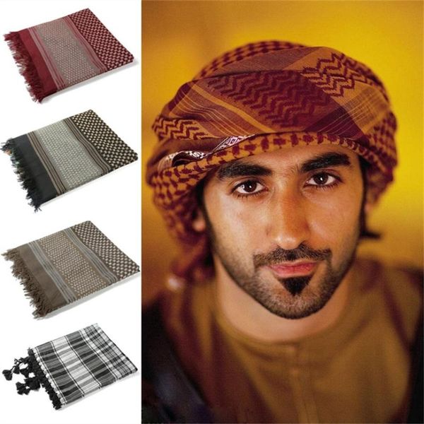 

saudi arabia islamic caps men hijabs square 135*135cm arab turban muslim prayer hats 7color cotton scarf for man arabic clothing, Red