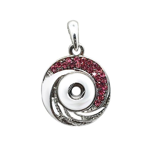 

fashion interchangeable metal flower tree ginger crystal necklace 046 fit 12mm snap button pendant necklace charm jewelry for women gift, Silver